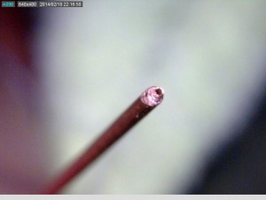 加工後1本目